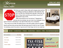 Tablet Screenshot of mattressandfutonoutlet.com